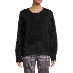 SANCTUARY Popcorn Crewneck Sweater L Black‎